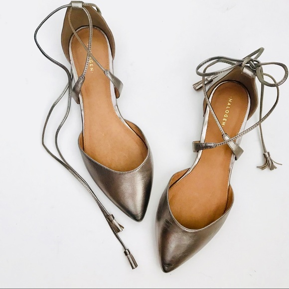 halogen lace up flats